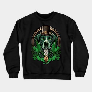 Pointer dog St. Patrick's day Crewneck Sweatshirt